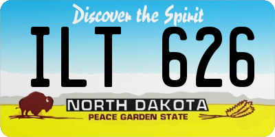 ND license plate ILT626