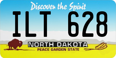 ND license plate ILT628