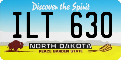 ND license plate ILT630