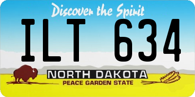 ND license plate ILT634
