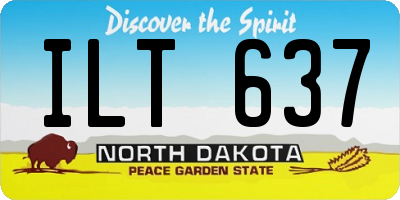 ND license plate ILT637