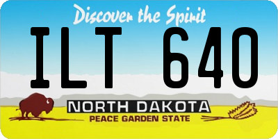 ND license plate ILT640
