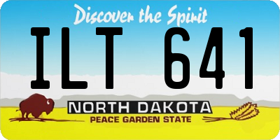 ND license plate ILT641