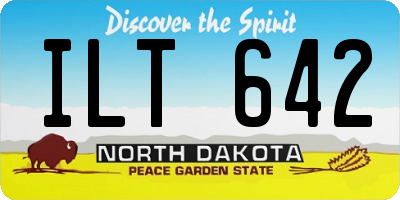 ND license plate ILT642