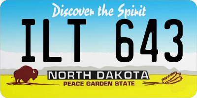 ND license plate ILT643