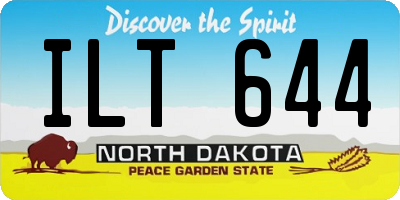 ND license plate ILT644