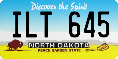 ND license plate ILT645