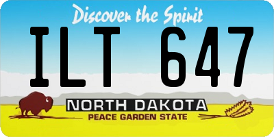 ND license plate ILT647