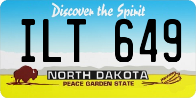 ND license plate ILT649