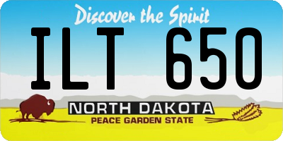 ND license plate ILT650