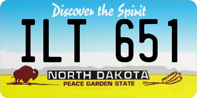 ND license plate ILT651