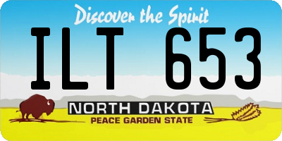 ND license plate ILT653