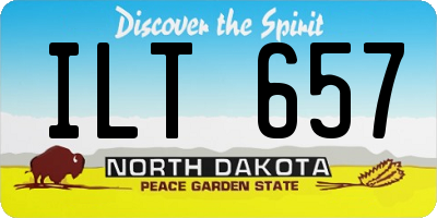 ND license plate ILT657