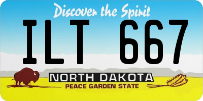 ND license plate ILT667