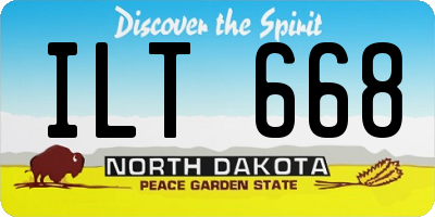 ND license plate ILT668
