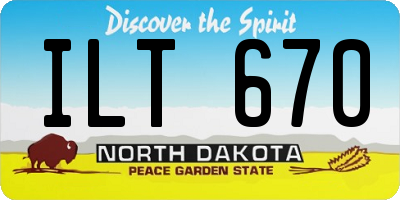 ND license plate ILT670