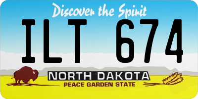 ND license plate ILT674