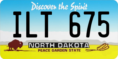 ND license plate ILT675