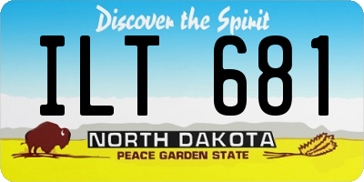 ND license plate ILT681