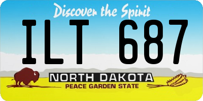 ND license plate ILT687