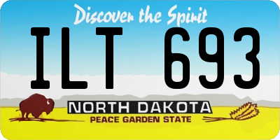 ND license plate ILT693