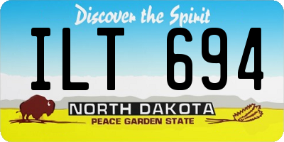 ND license plate ILT694