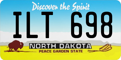 ND license plate ILT698