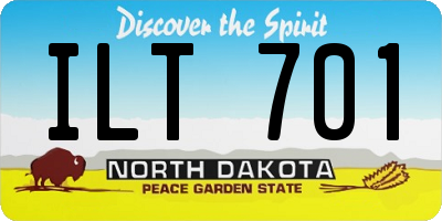 ND license plate ILT701