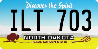 ND license plate ILT703