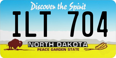 ND license plate ILT704