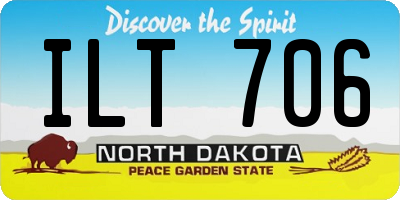 ND license plate ILT706