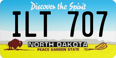 ND license plate ILT707