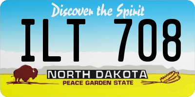 ND license plate ILT708