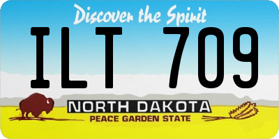 ND license plate ILT709