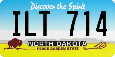 ND license plate ILT714