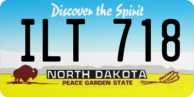 ND license plate ILT718