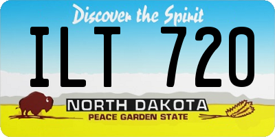 ND license plate ILT720