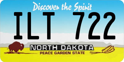 ND license plate ILT722
