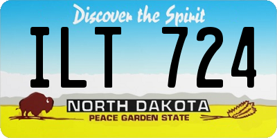 ND license plate ILT724