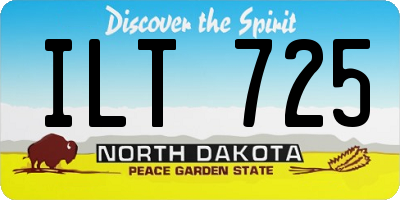 ND license plate ILT725