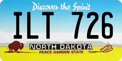ND license plate ILT726