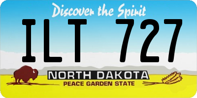 ND license plate ILT727