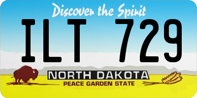 ND license plate ILT729