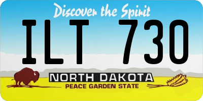 ND license plate ILT730