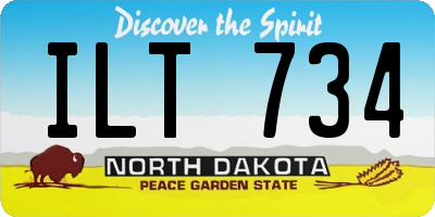 ND license plate ILT734