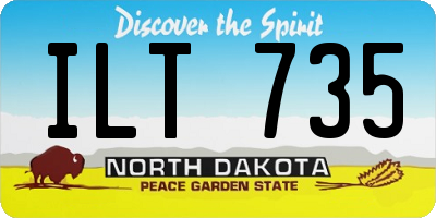 ND license plate ILT735