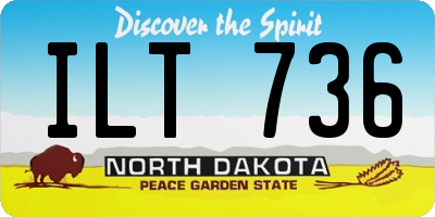 ND license plate ILT736