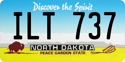 ND license plate ILT737