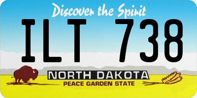 ND license plate ILT738