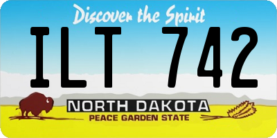 ND license plate ILT742